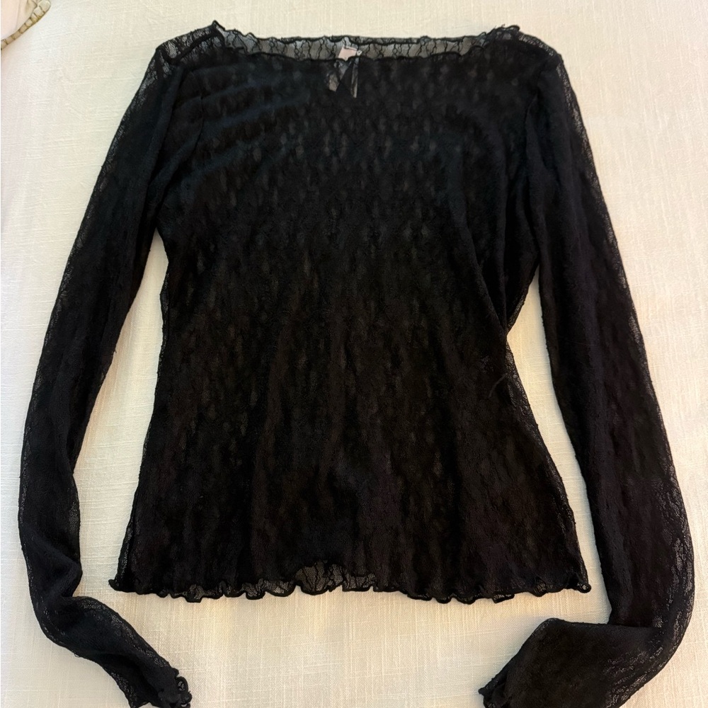 Urban Outfitters Black Lace Long Sleeve
